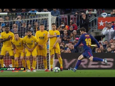Lionel Messi Superb Goal (Free Kick)  ⚽ Barcelona Vs Atletico Madrid 1-0 ⚽ 2018 | HD #Messi