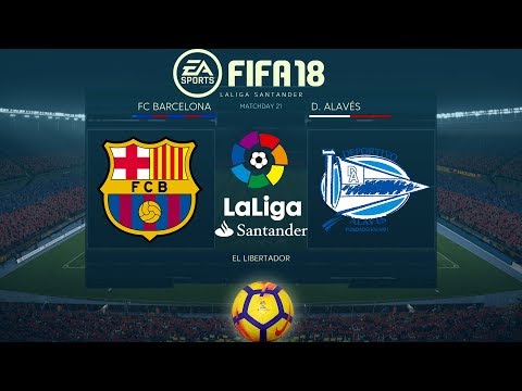 FIFA 18 Barcelona vs Alavés | La Liga 2017/18 | PS4 Full Match