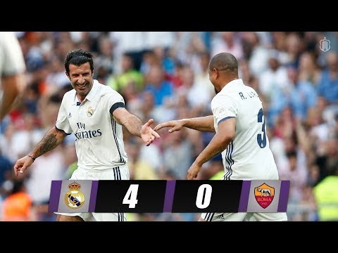 Real Madrid Legends vs AS Roma Legends 4-0 Highlights 11/06/2017