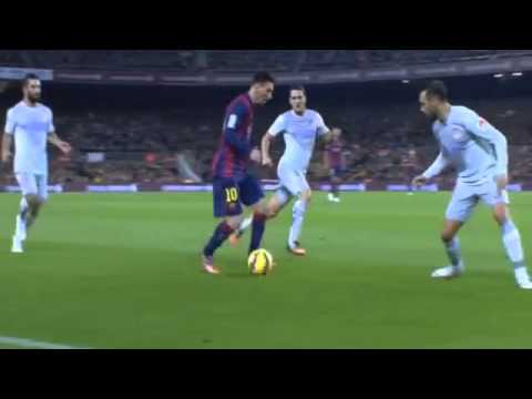 Leo Messi Hit Jesús Gámez`s Head -Barcelona vs Atletico Madrid 2015