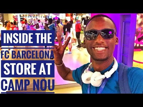 INSIDE THE FC BARCELONA STORE AT CAMP NOU!!