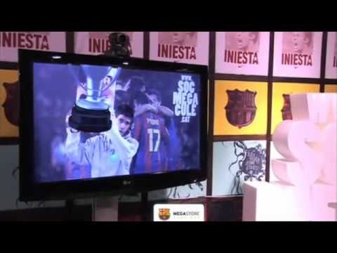 Augmented Reality Retail Action in Nike Store FC Barcelona Stadium
