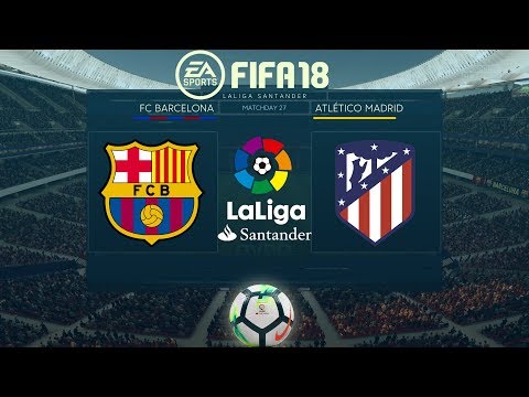 FIFA 18 Barcelona vs Atlético Madrid | La Liga 2017/18 | PS4 Full Match