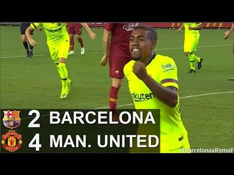 Barcelona 2 x 4 Roma – MALCOM FEZ GOL – Melhores Momentos – Champions Cup 01/08/2018