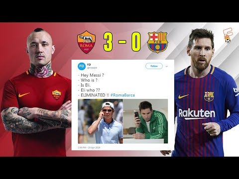 Twitter Melts Down as Roma Thrash Barcelona 3 – 0 To Reach The Semi Finals of UEFA Champions League