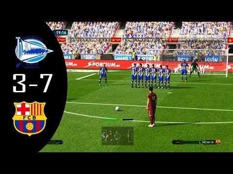 PES 2017 | Alaves vs FC Barcelona | MESSI free kick Goal & Full Match | Gameplay PC