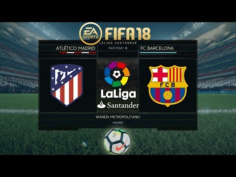 FIFA 18 Atlético Madrid vs Barcelona | La Liga 2017/18 | PS4 Full Match