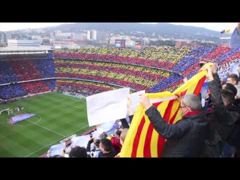 FC Barcelona vs Real Madrid – Camp Nou mosaic + anthem