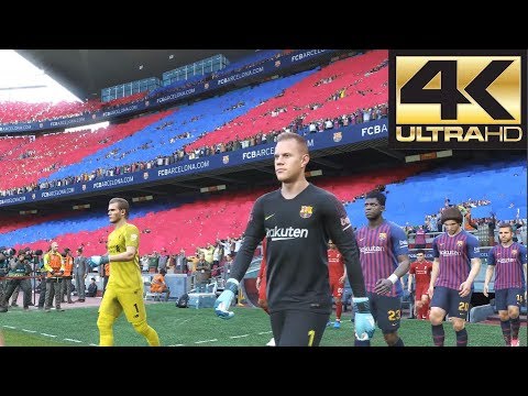 PES 2019 4K 60 FPS Gameplay Barcelona vs Liverpool (Xbox One, PS4, PC)