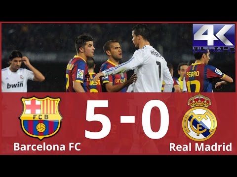 Barcelona vs Real Madrid 5-0 Highlights & Goals (Liga BBVA) 29/11/2010 (4K ULTRA HD)