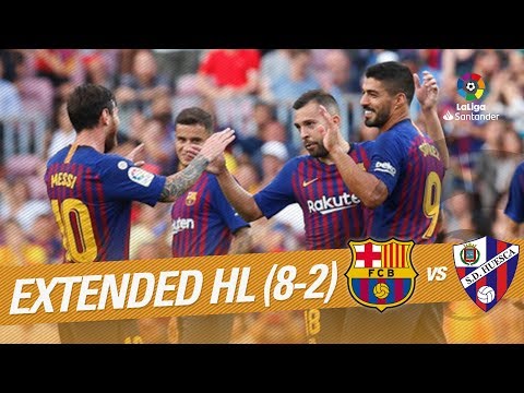 FC Barcelona vs SD Huesca (8-2) – Extended Highlights