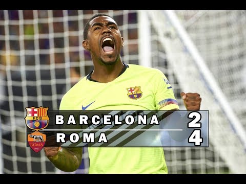 Barcelona 2 x 4 Roma (HD) Melhores Momentos e Gols – Champions Cup (01/08/2018)