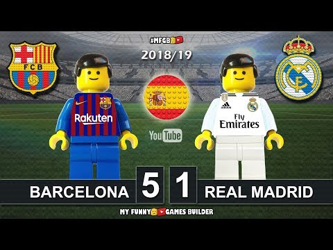 Barcelona vs Real Madrid 5-1 • El Clasico • LaLiga 2019 (28/10/2018) Goals ElClasico Lego Football