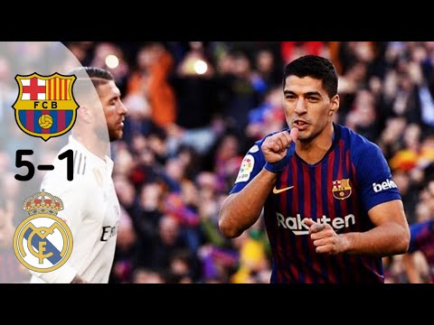 Barcelona vs Real Madrid 5-1 Highlights & Goals Full HD Suarez Hattrick