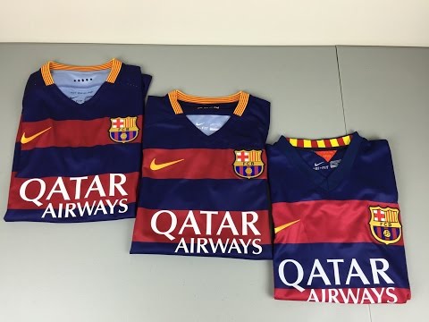 Authentic vs Replica vs Fake 2015/2016 FC Barcelona Home Jerseys – Comparison [4K]