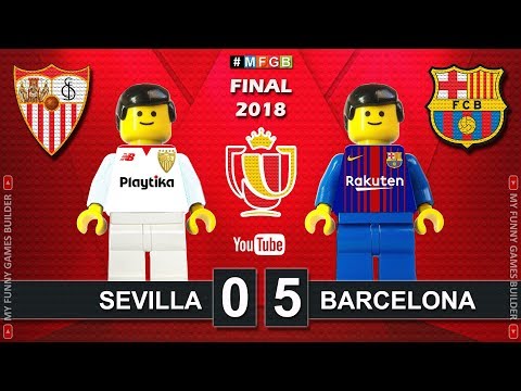 Copa del Rey Final 2018 • Sevilla vs Barcelona 0-5 • Goal Highlights in Lego Football Stop Motion