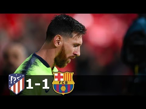 Atletico Madrid vs FC Barcelona 1-1 Goals and Highlights with English Commentary (La Liga) 2018-19