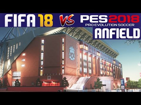 FIFA 18 VS PES 2018 Graphics Comparison: Anfield