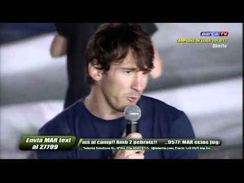 Lionel Messi – FC Barcelona Celebration of La Liga 2010 – 2011 in the Camp Nou