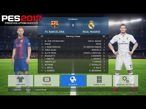 PES 2017 | FC Barcelona vs Real Madrid ” El Clasico” | Full Match Gameplay | Ps4/Xbox One | HD 1080p