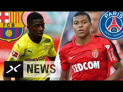 Ousmane Dembele zum FC  Barcelona und Kylian Mbappe einig mit Paris Saint-Germain? | Transfer-News