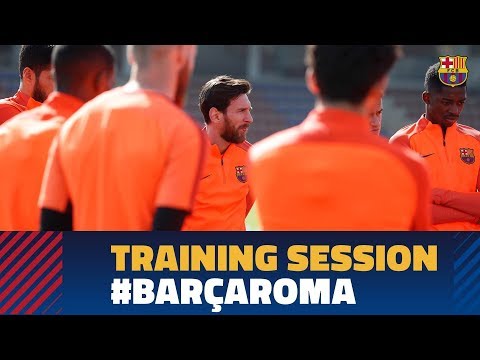 BARÇA 4-1 ROMA | Last training session before Champions League match