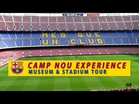 NEW! CAMP NOU EXPERIENCE  │ BARCELONA. Museum & Stadium Tour + FC BOTIGA Megastore  Full walkthrough