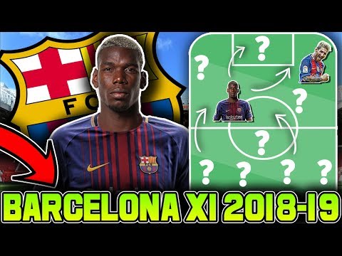 FC BARCELONA Predicted Line Up 2018-2019 With Potential Transfers ft. Pogba Malcom Vidal