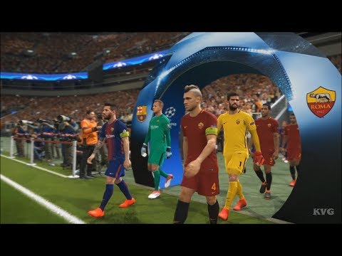 PES 2018 – AS Roma vs FC Barcelona – UEFA Champions League Gameplay (PS4 HD) [1080p60FPS]