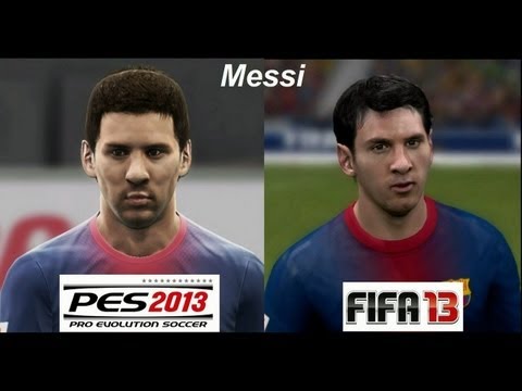 PES 2013 vs FIFA 13 FACE Comparison Barcelona FC
