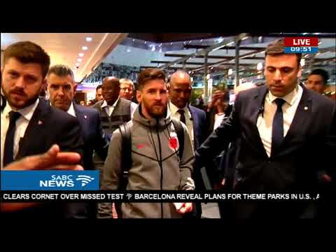FC Barcelona arrives in SA for their clash with Mamelodi Sundowns FC