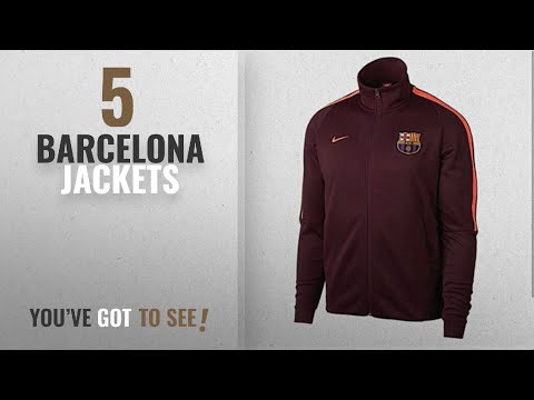 Top 10 Barcelona Jackets [2018]: Barcelona Football Zipper polyester Jacket For Men