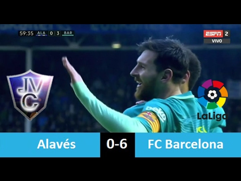 Alavés 0-6 Barcelona 11/02/17 Con goles de la MSN (Relato Miguel Simón)la liga 2017