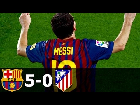 FC Barcelona vs Atletico Madrid 5-0 All Goals and Highlights with English Commentary 2011-12 HD 720