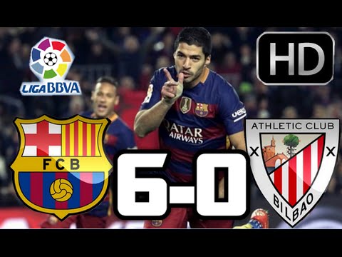 Barcelona 6-0 Athletic Club| RESUMEN Y GOLES HD| LA LIGA| 17-01-2016
