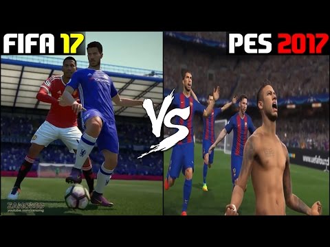 FIFA 17 vs PES 2017 Official Gameplay Comparison | HD