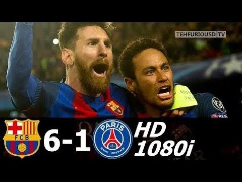 FC Barcelona vs PSG 6-1 All Goals and EXT Highlights with English Commentary (UCL) 2016-17 HD 1080i