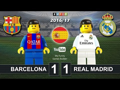 Barcelona vs Real Madrid 1-1 • El Clasico • LaLiga 2017 (03/12/2016) goal Lego Football ElClasico