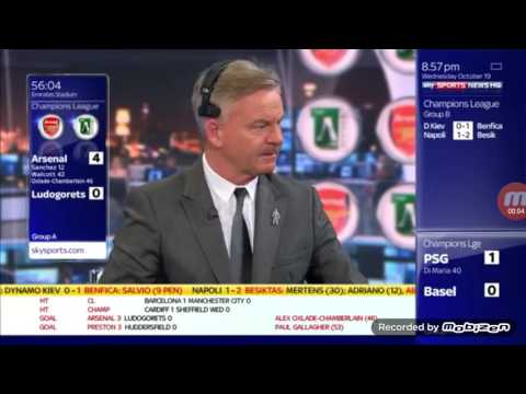 Sky Sports Presenters Reaction To Bravo Red Card Against Barcelona