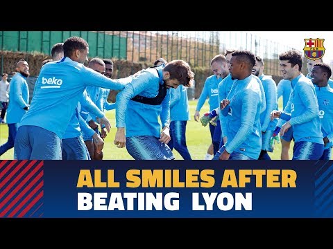 Upbeat training session after big night in Champions League