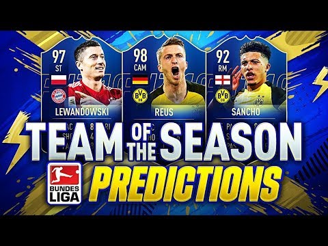 FIFA 19 | BUNDESLIGA TEAM OF THE SEASON | TOTS PREDICTIONS | w SANCHO HAZARD LEWA & 98 REUS!!