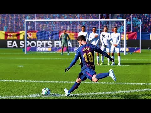 FIFA 18 LIONEL MESSI FREE KICK GOALS COMPILATION