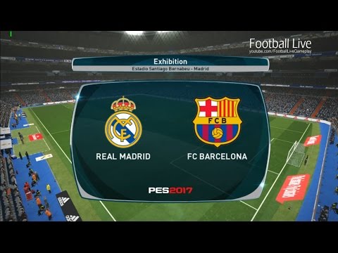 PES 2017 | El Clasico – Real Madrid vs FC Barcelona | Full Match & Hat tricks Ronaldo and Neymar