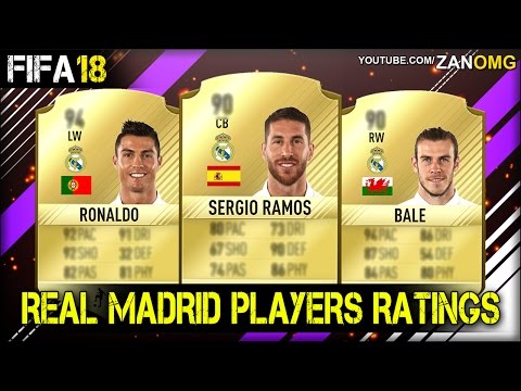 FIFA 18 | REAL MADRID ALL PLAYERS RATINGS PREDICTION | FT. RONALDO, SERGIO RAMOS, BALE…etc