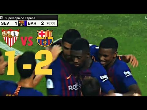 Sevilla vs Barcelona Match Results: Score 1-2. Barcelona Champion Supercopa de Espana 2018