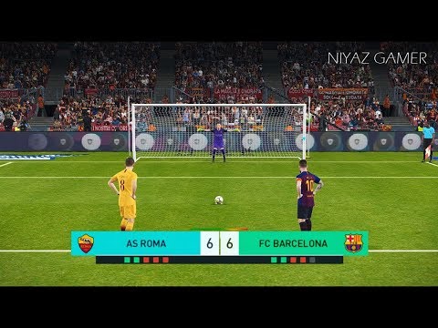 AS ROMA vs FC BARCELONA | Penalty Shootout | PES 2018 Gameplay PC