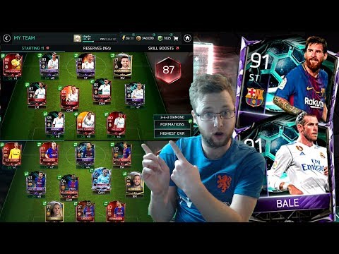 Full Real Madrid and Barcelona Squad Builders in FIFA Mobile 18! New Master Messi and Bale Cards