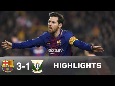 Barcelona vs Leganes 3 1   Highlights & Goals   07 April 2018