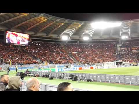 Anthem Hymne – 70.000 – AS Roma vs. Real Madrid – 17.02.2016 – LIVE