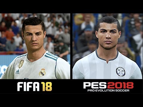 FIFA 18 VS PES 2018 | PLAYER FACES COMPARISON